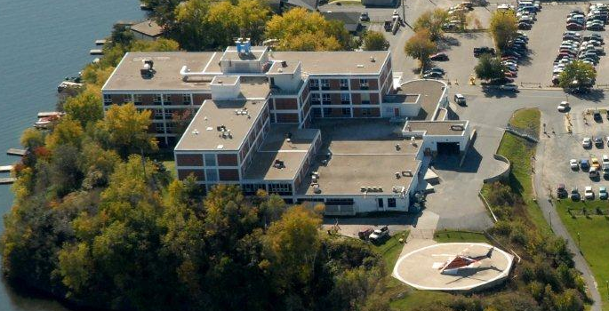 aerial view of hospital